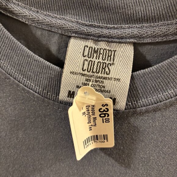 Printed Cotton Co. Women's Holiday T-Shirt ~ Happy Merry Everything ~ Med ~ NWT - Picture 3 of 4